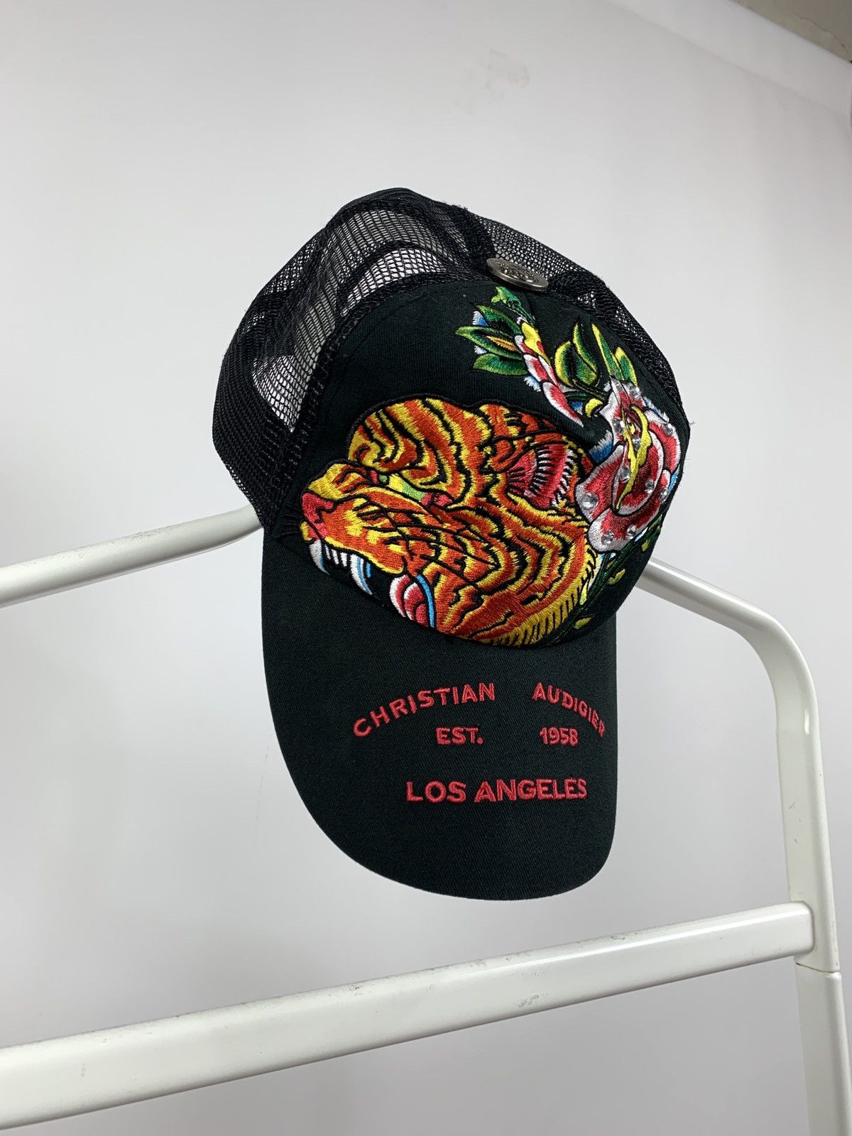 Christian Audigier Vintage Ed Hardy Christian Audigier Tiger Black Trucker Cap Size ONE SIZE - 5 Thumbnail