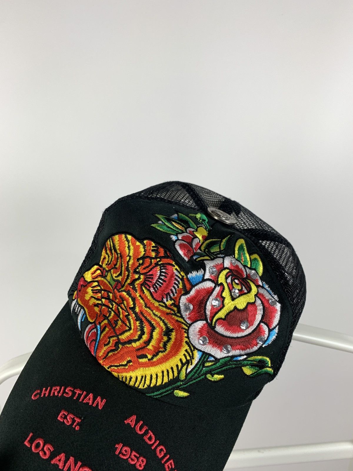 Christian Audigier Vintage Ed Hardy Christian Audigier Tiger Black Trucker Cap Size ONE SIZE - 8 Thumbnail