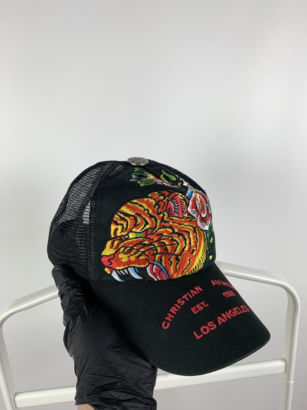 Christian Audigier Vintage Ed Hardy Christian Audigier Tiger Black Trucker Cap Size ONE SIZE - 9 Thumbnail