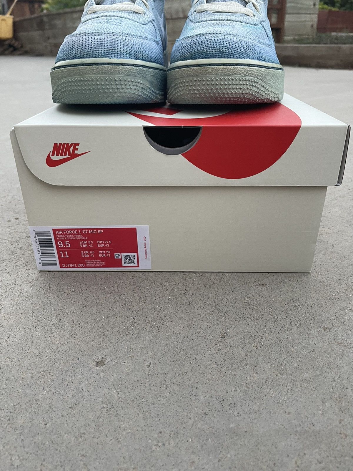 Nike × Stussy *custom dyed* Stussy x Nike Air Force 1 mid “sky blue” Size US 9.5 / EU 42-43 - 10 Thumbnail