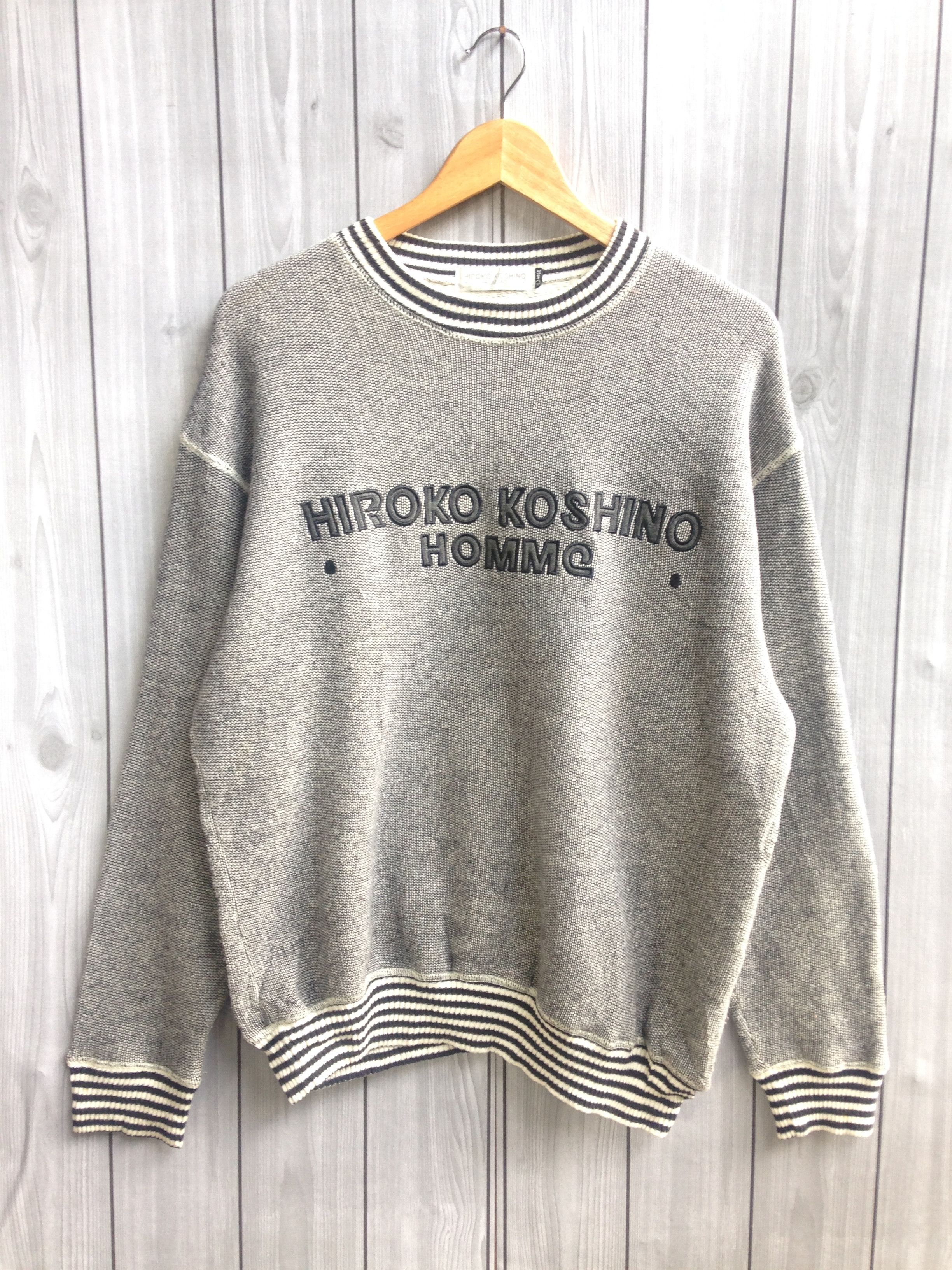 Designer × Hiroko Koshino Homme Hiroko Koshino Embroidered Jumper Sweatshirt Size US L / EU 52-54 / 3 - 1 Thumbnail