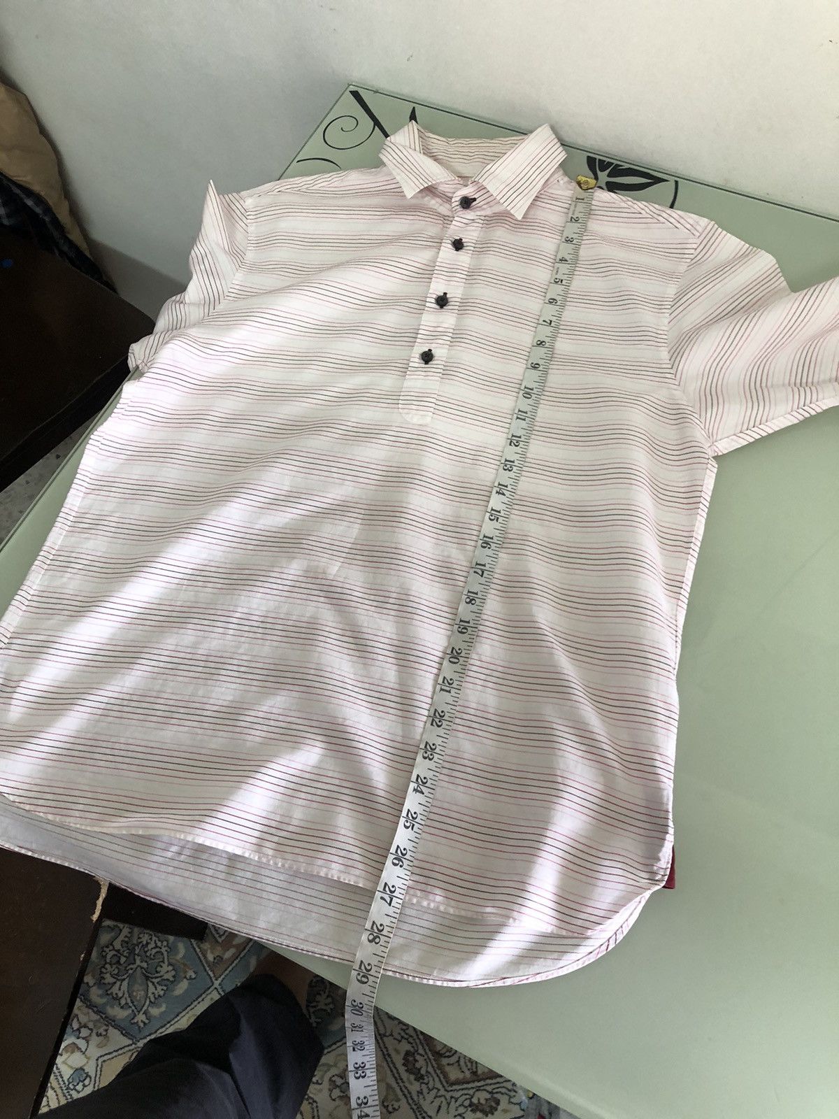 Burberry Vintage Burberry Black Label Strip Half Button Shirt Size US L / EU 52-54 / 3 - 25 Thumbnail