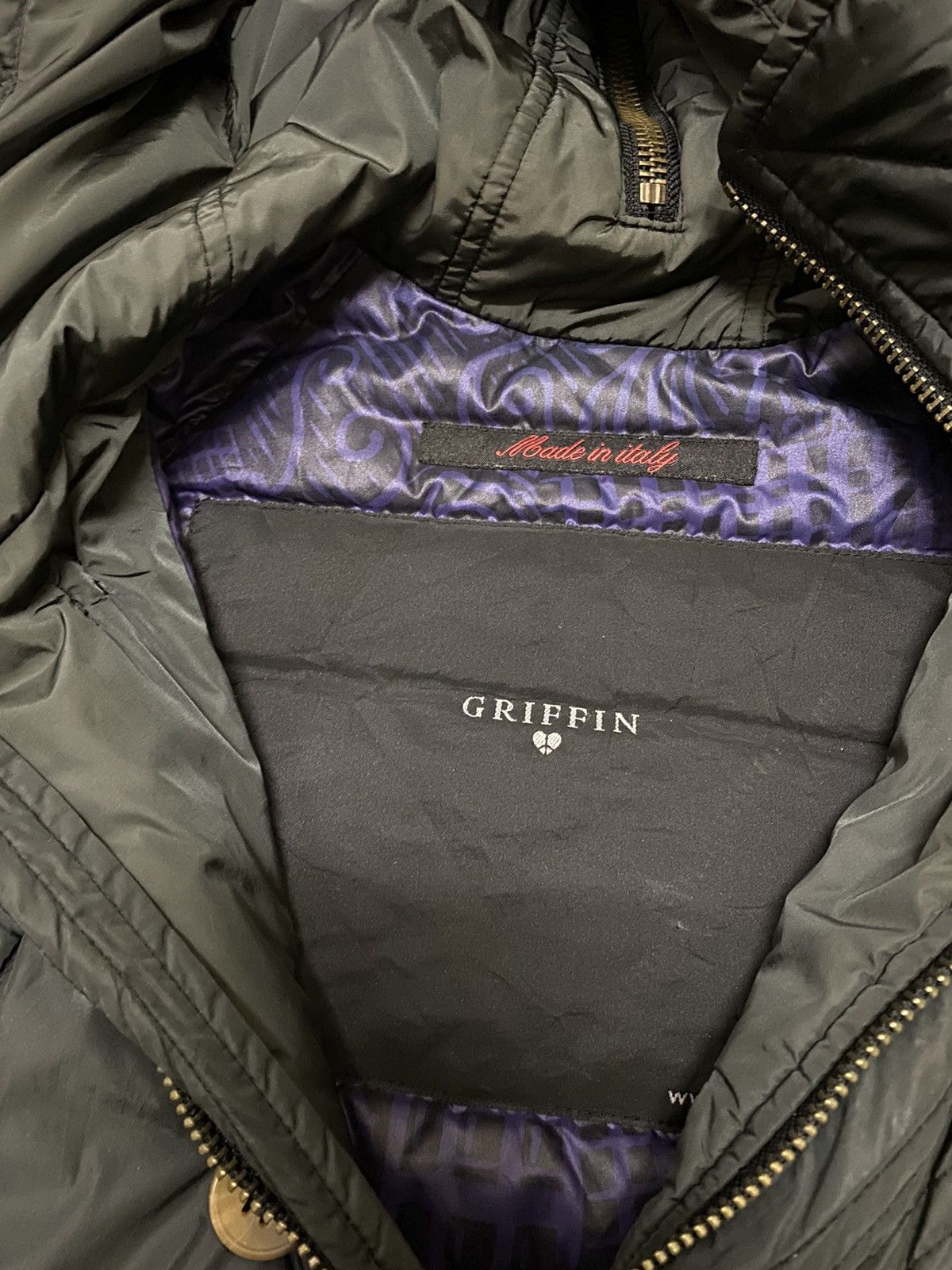 Griffin Griffin Puffer Down Jacket Full Zipper Design With Hoodie Size US S / EU 44-46 / 1 - 3 Thumbnail