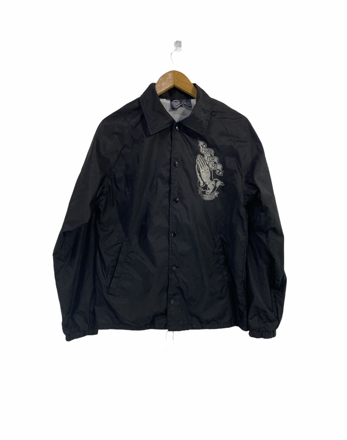 Santa Cruz Skateboards Santa Cruz Pray For Me Button Windbreaker Jacket Design Size US M / EU 48-50 / 2 - 2 Thumbnail