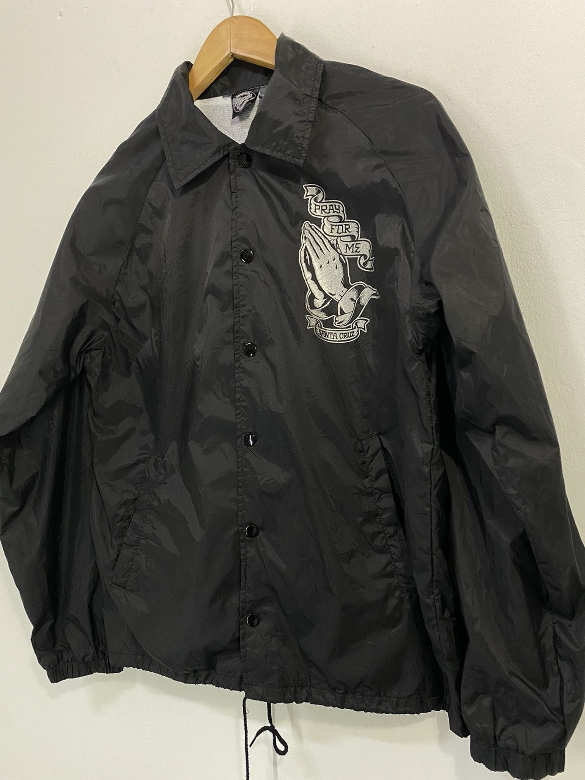 Santa Cruz Skateboards Santa Cruz Pray For Me Button Windbreaker Jacket Design Size US M / EU 48-50 / 2 - 3 Thumbnail