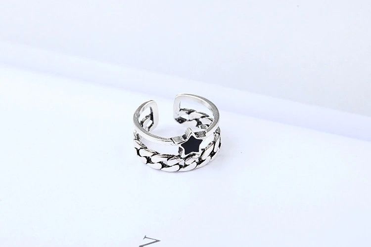 Jewelry Adjustable Star Finger Rings Size ONE SIZE - 5 Thumbnail