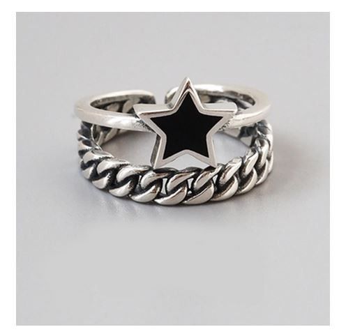 Jewelry Adjustable Star Finger Rings Size ONE SIZE - 1 Thumbnail