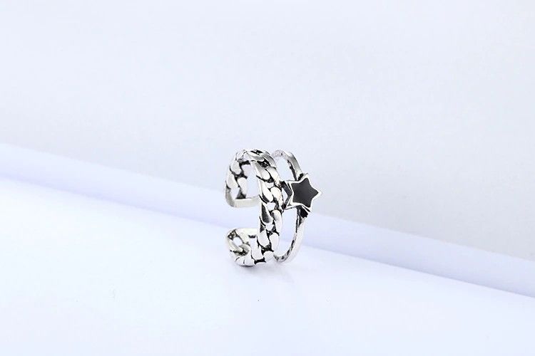 Jewelry Adjustable Star Finger Rings Size ONE SIZE - 4 Thumbnail