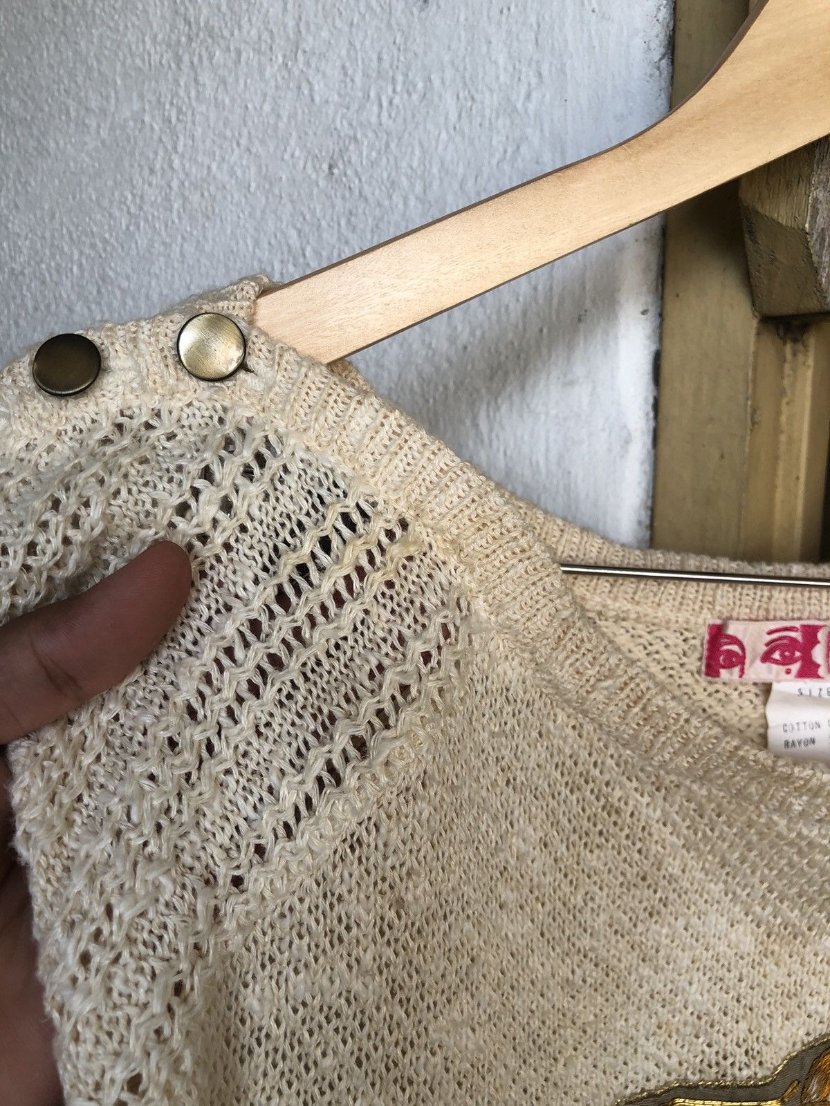 Kansai Yamamoto Rare Vintage Kansai Eye Embroidery Arabic Knit Vest/Cardigan Size M / US 6-8 / IT 42-44 - 14 Thumbnail
