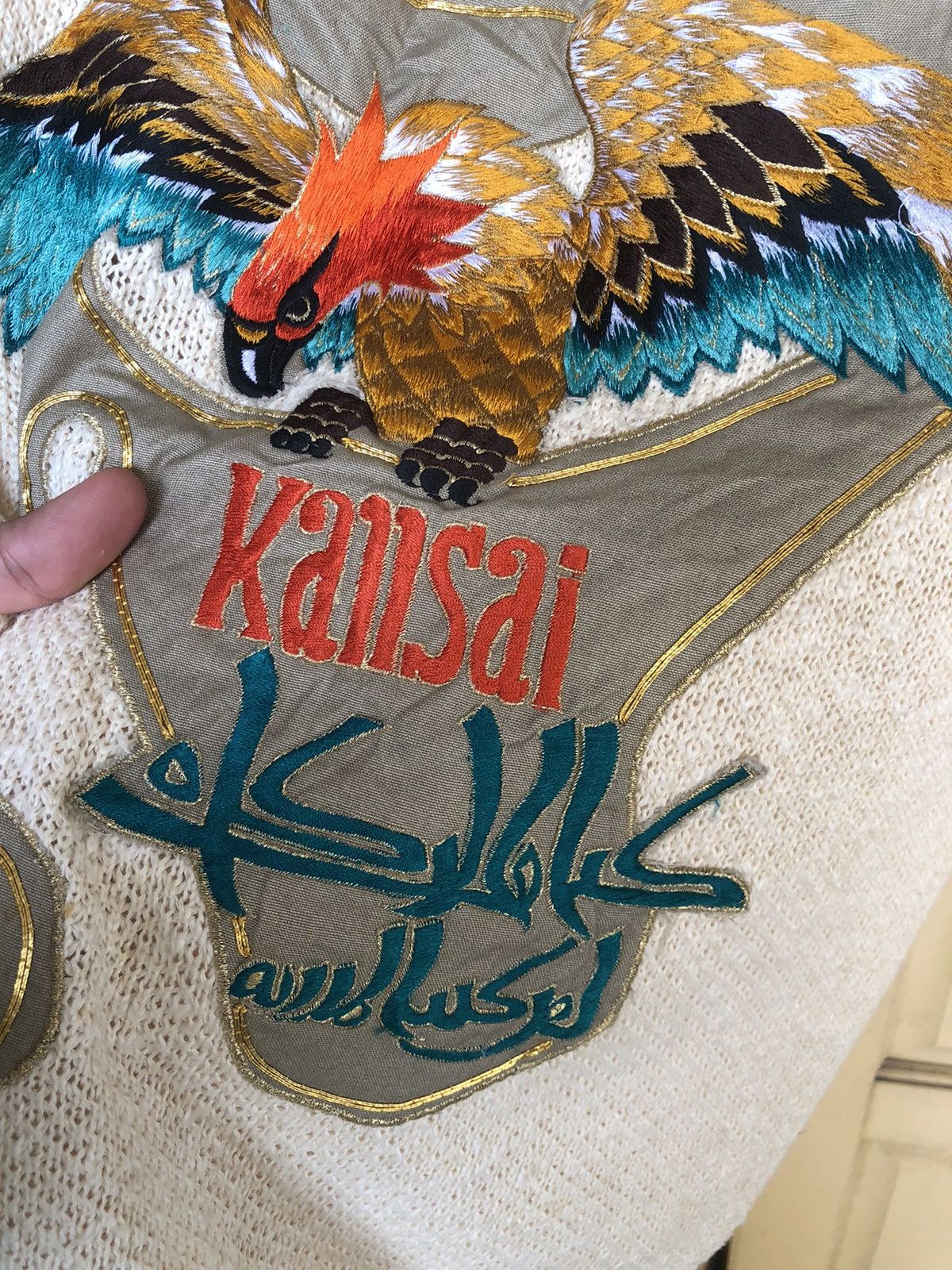 Kansai Yamamoto Rare Vintage Kansai Eye Embroidery Arabic Knit Vest/Cardigan Size M / US 6-8 / IT 42-44 - 9 Thumbnail