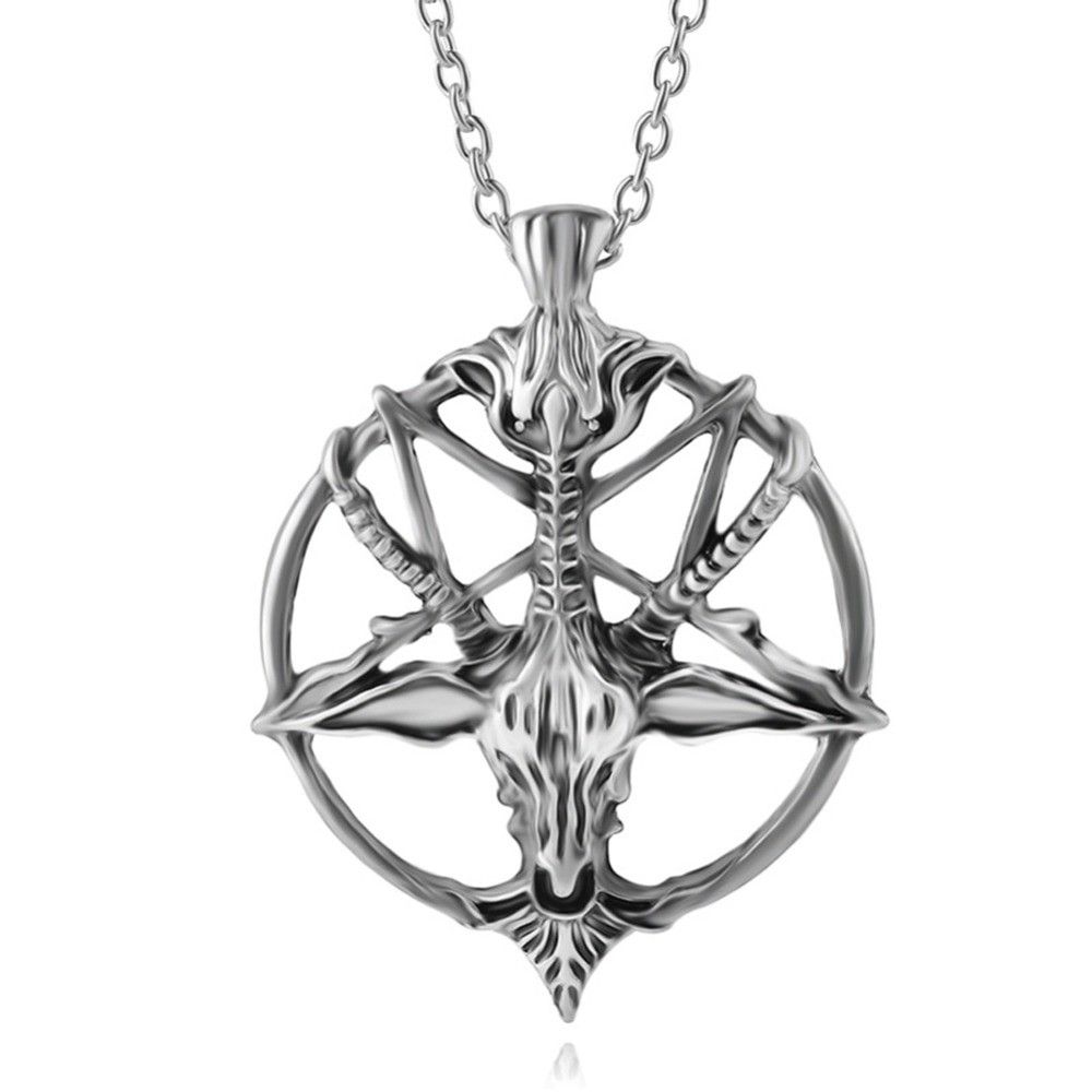 Jewelry Skull Goat Head Pendant Necklace Size ONE SIZE - 1 Thumbnail