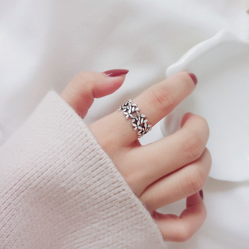 Jewelry Retro Lucky Leaves Olive Ring Size ONE SIZE - 4 Thumbnail