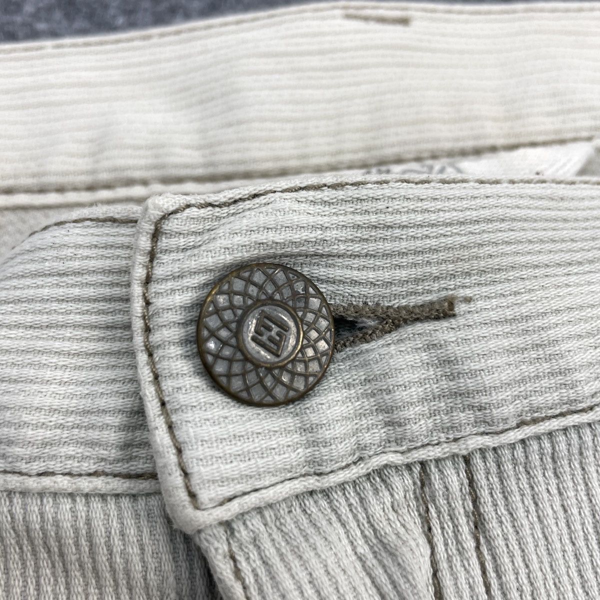 Japanese Brand × Vintage Vintage Japanese Patchwork Distressed Bootcut Pants Size US 33 - 13 Thumbnail