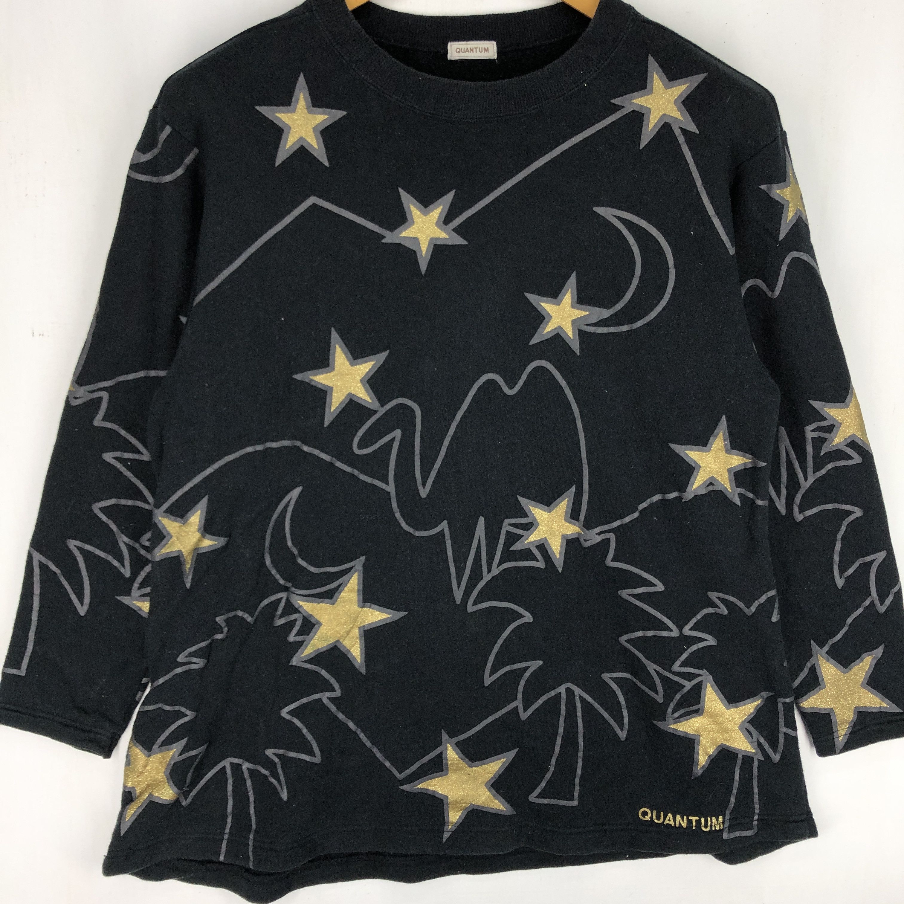 Japanese Brand QUANTUM Women Sweatshirt Jumper #2544-89 Size M / US 6-8 / IT 42-44 - 2 Thumbnail
