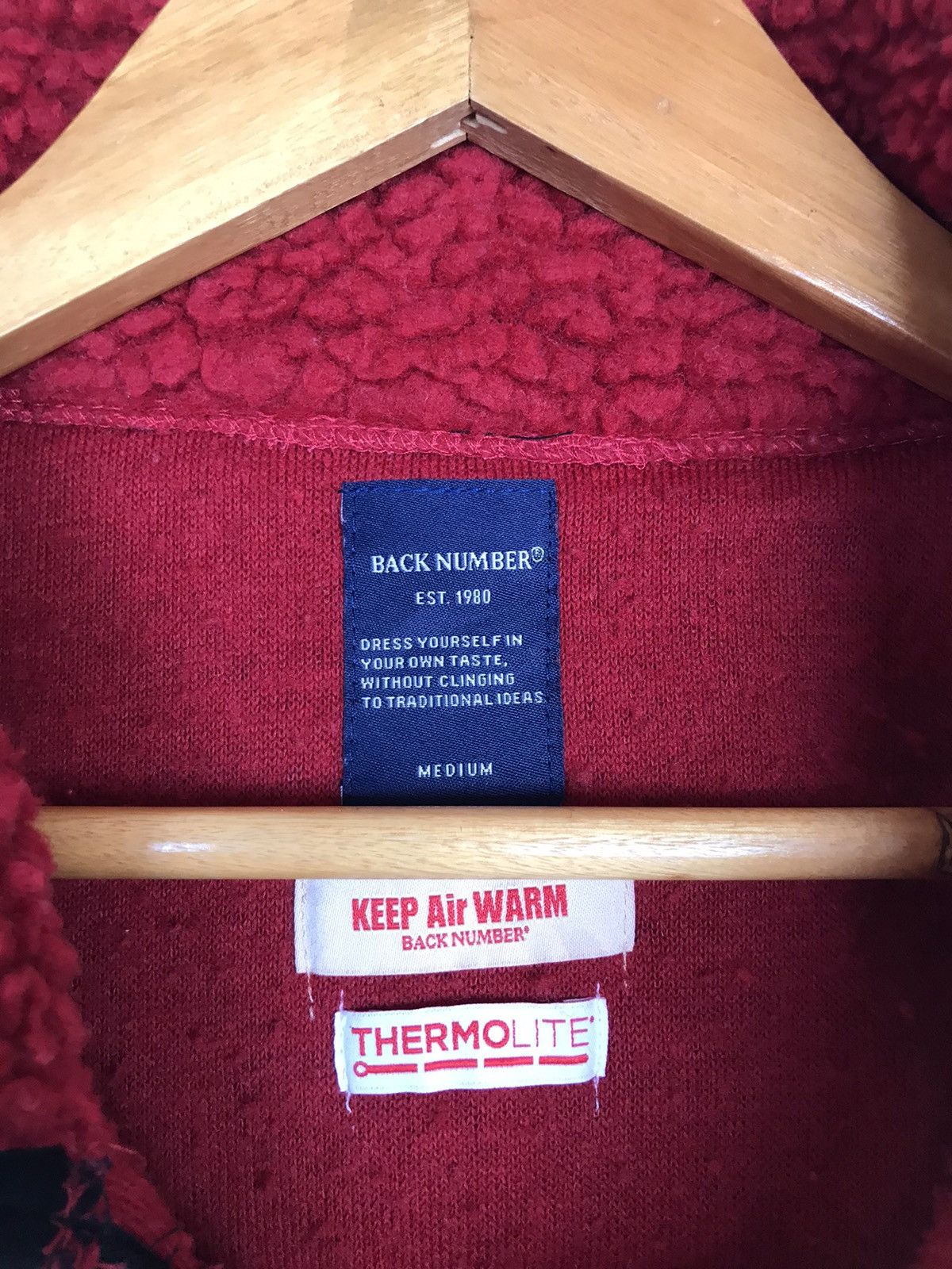 Japanese Brand Colorblock Back Number Sherpa Deep Pile Fleece Jacket Size US M / EU 48-50 / 2 - 3 Thumbnail