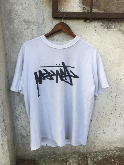 Vintage RARE Vintage double sided t-shirt STUSSY 90s | Grailed