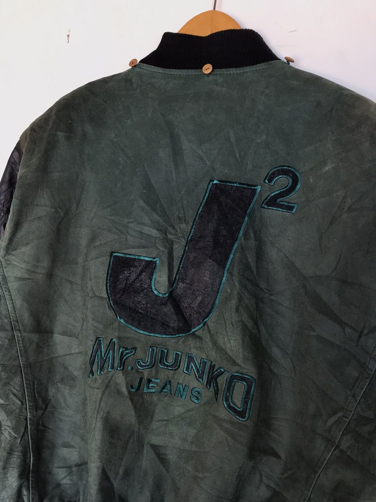 Junko Shimada Vintage Junko Koshino Leather Varsity Jacket Suede Size US L / EU 52-54 / 3 - 4 Thumbnail