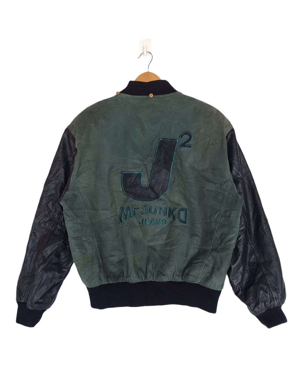 Junko Shimada Vintage Junko Koshino Leather Varsity Jacket Suede Size US L / EU 52-54 / 3 - 1 Thumbnail