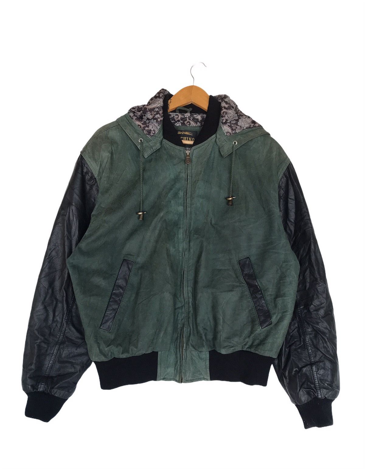 Junko Shimada Vintage Junko Koshino Leather Varsity Jacket Suede Size US L / EU 52-54 / 3 - 2 Thumbnail
