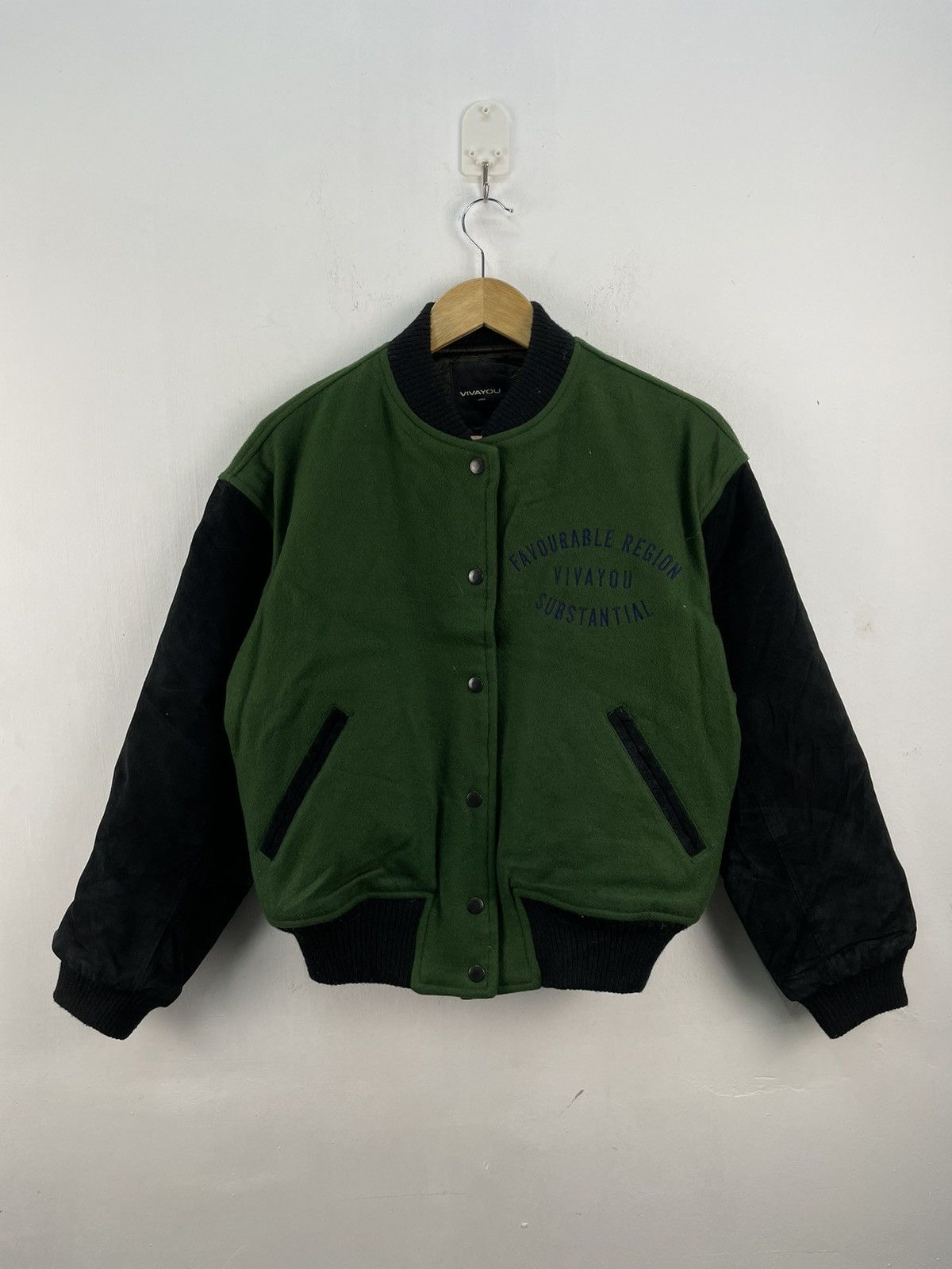 Japanese Brand Vintage 80s Vivayou Varsity Jacket Big Logo Spellout Size US M / EU 48-50 / 2 - 4 Thumbnail