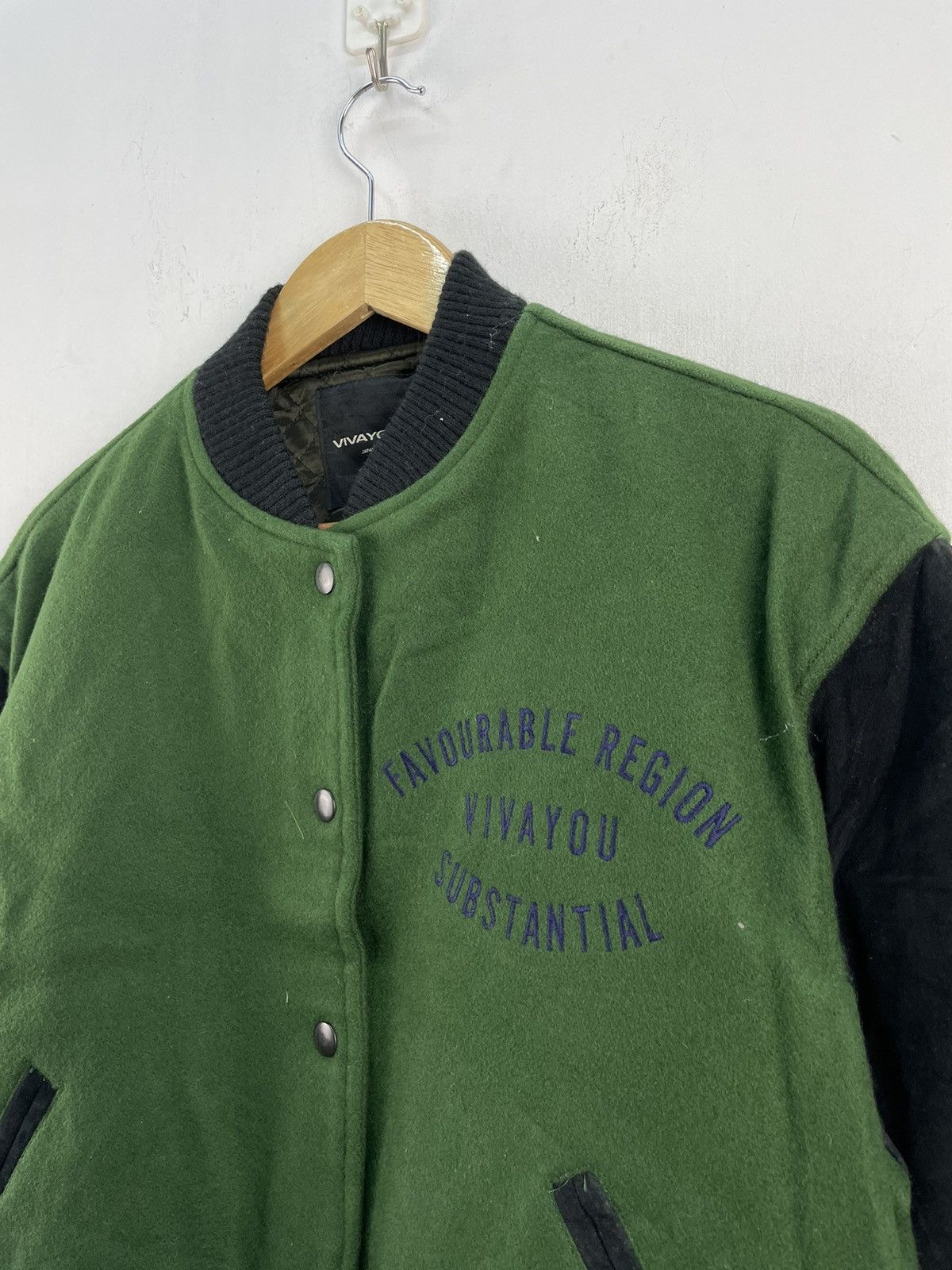 Japanese Brand Vintage 80s Vivayou Varsity Jacket Big Logo Spellout Size US M / EU 48-50 / 2 - 8 Thumbnail