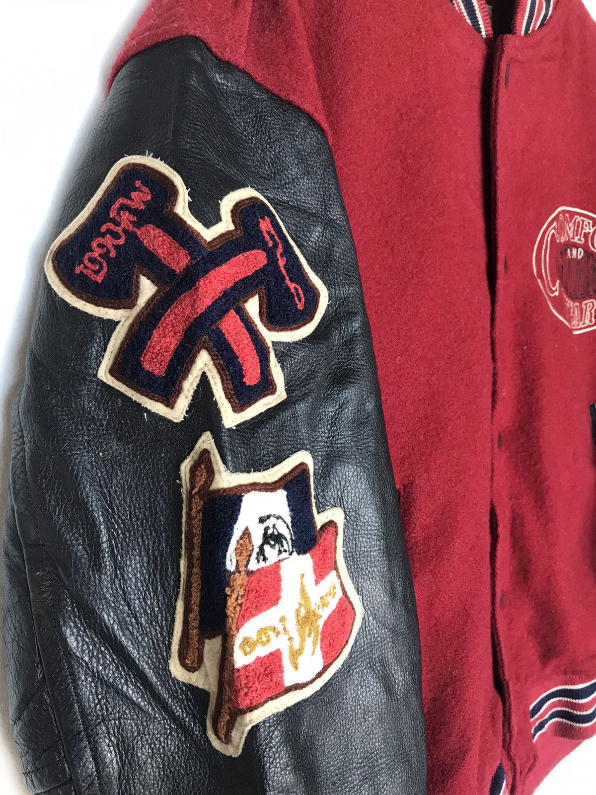 Japanese Brand Vintage Men’s Flandre Leather Varsity Jacket 1970s Size US M / EU 48-50 / 2 - 3 Thumbnail