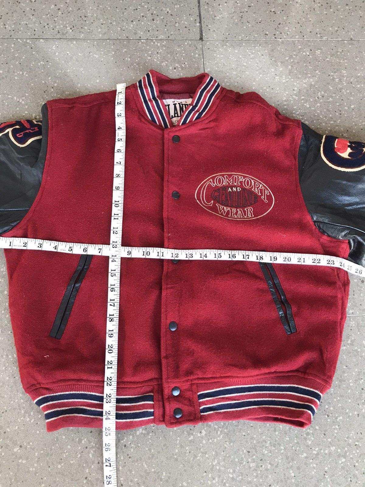 Japanese Brand Vintage Men’s Flandre Leather Varsity Jacket 1970s Size US M / EU 48-50 / 2 - 9 Thumbnail