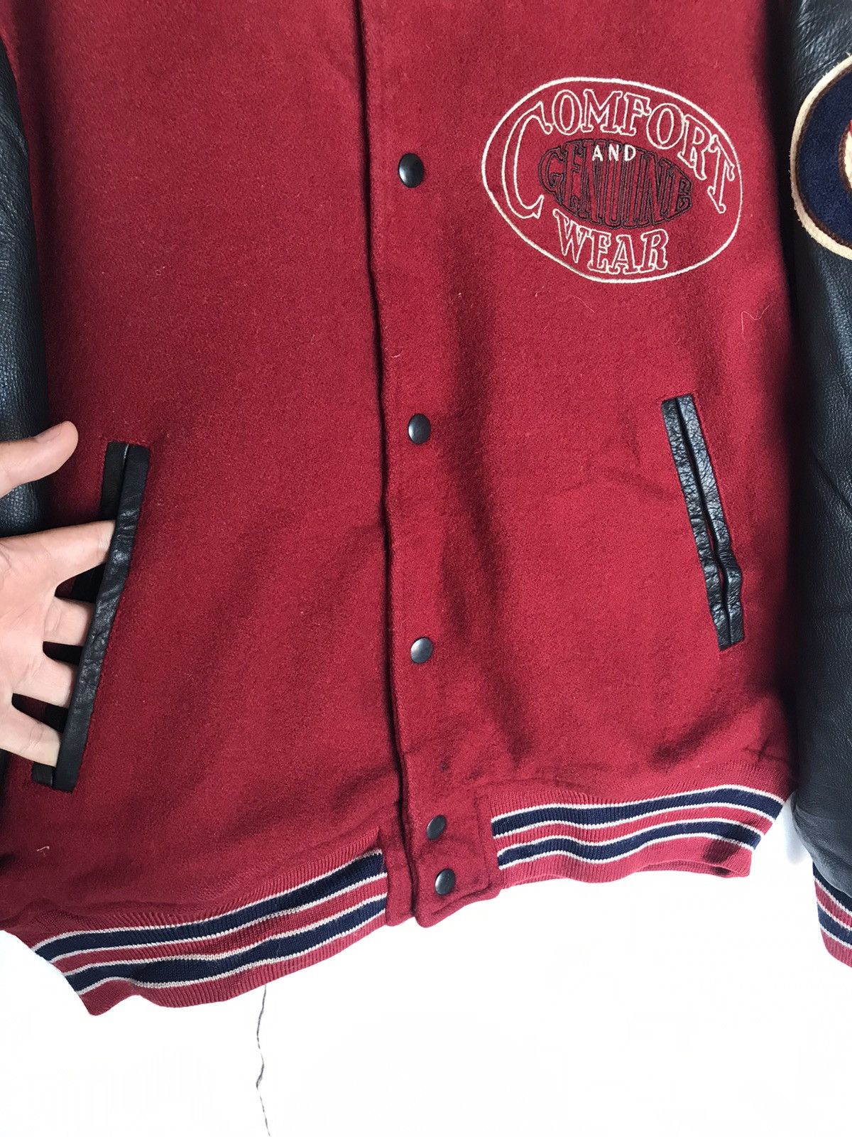 Japanese Brand Vintage Men’s Flandre Leather Varsity Jacket 1970s Size US M / EU 48-50 / 2 - 7 Thumbnail