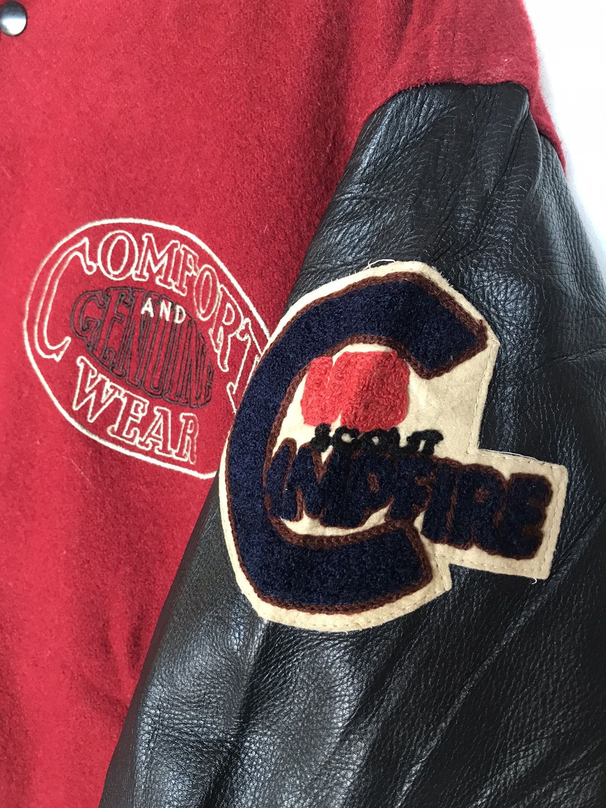 Japanese Brand Vintage Men’s Flandre Leather Varsity Jacket 1970s Size US M / EU 48-50 / 2 - 4 Thumbnail
