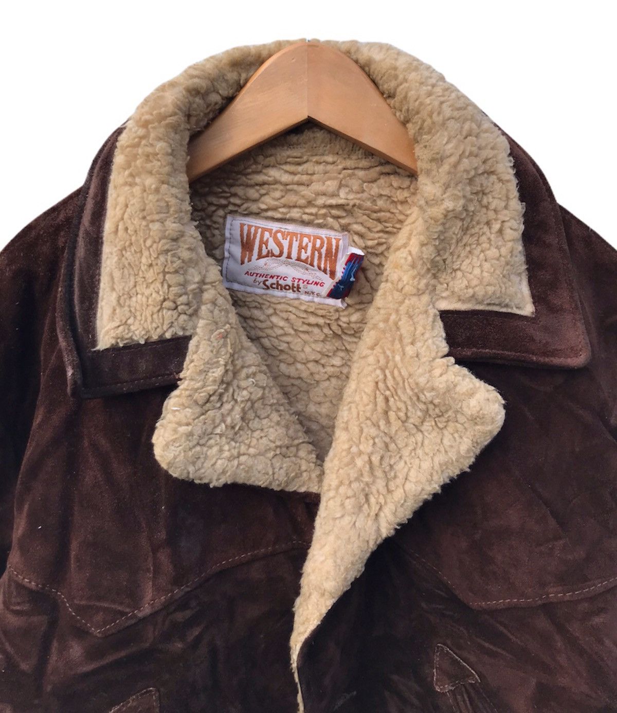 Schott Vintage Schott sherpa leather western jacket Size US L / EU 52-54 / 3 - 3 Thumbnail