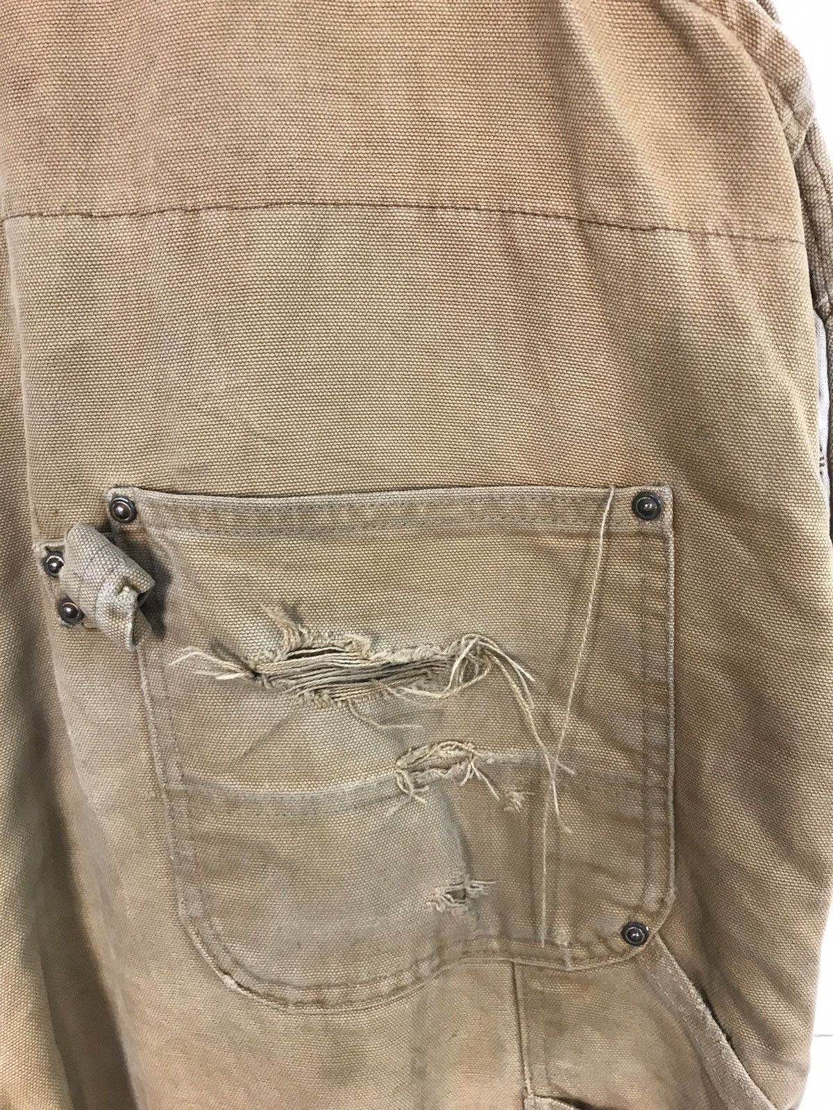 Carhartt 90s Distressed Carhartt Bib Dungaree Overall Carpenter Pant Size US 40 / EU 56 - 15 Thumbnail