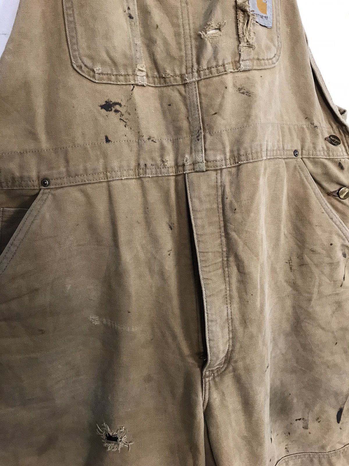 Carhartt 90s Distressed Carhartt Bib Dungaree Overall Carpenter Pant Size US 40 / EU 56 - 17 Thumbnail