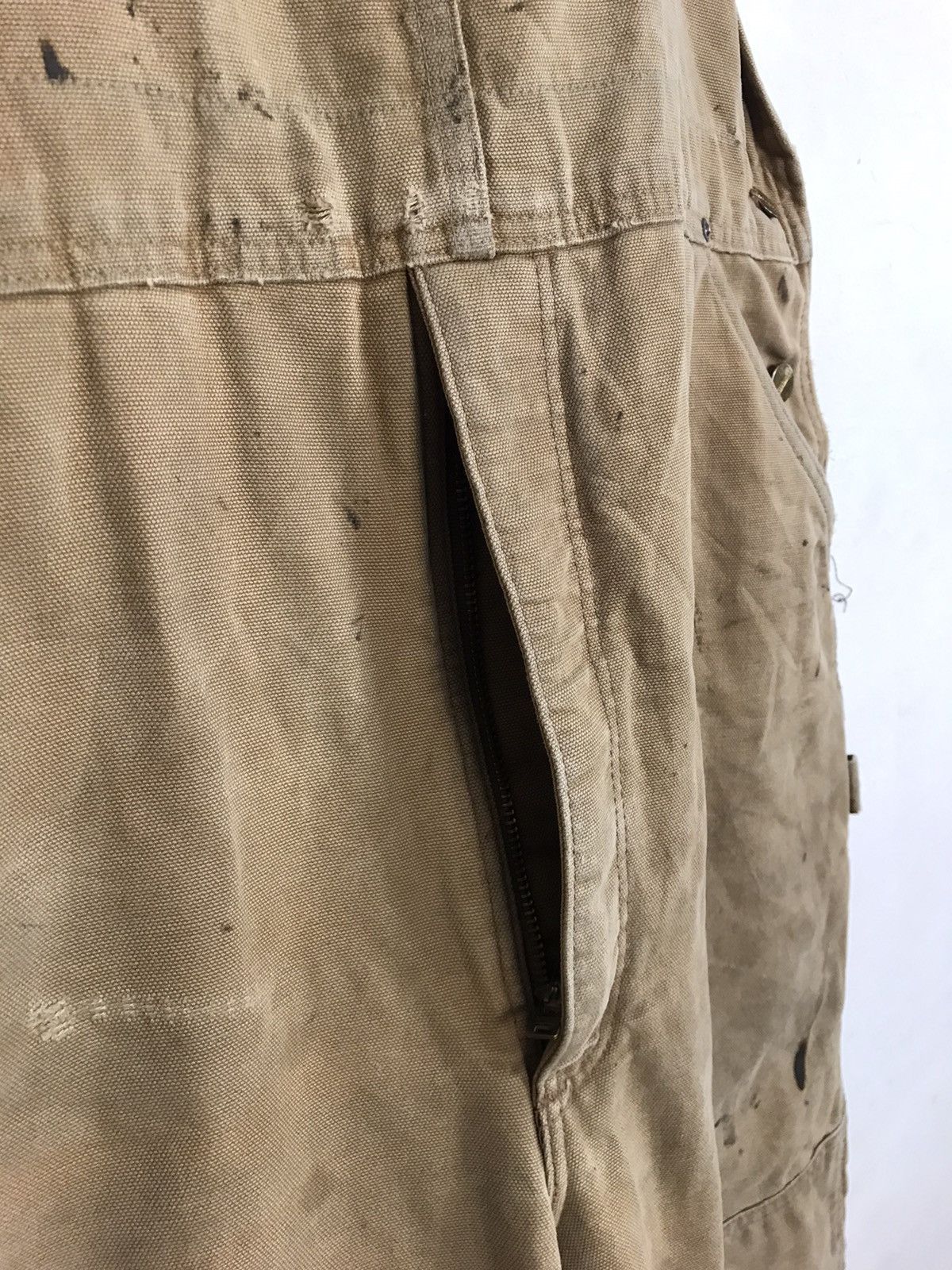 Carhartt 90s Distressed Carhartt Bib Dungaree Overall Carpenter Pant Size US 40 / EU 56 - 21 Thumbnail