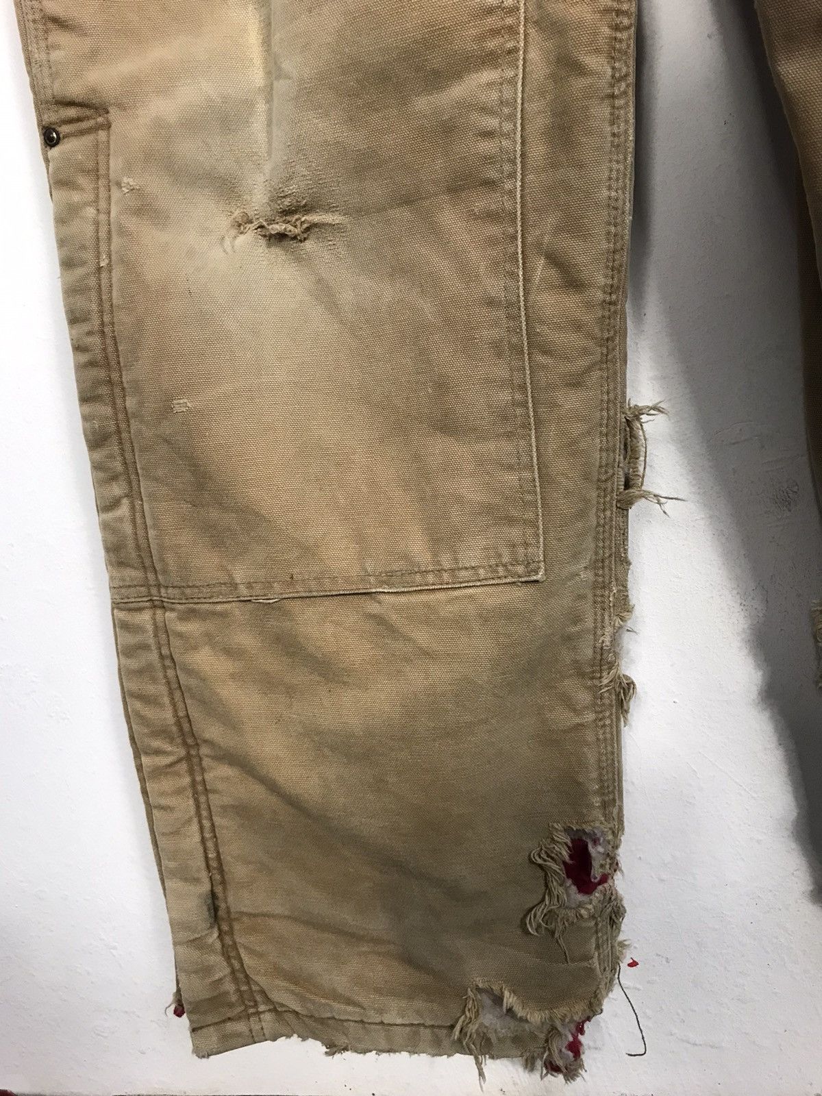 Carhartt 90s Distressed Carhartt Bib Dungaree Overall Carpenter Pant Size US 40 / EU 56 - 19 Thumbnail