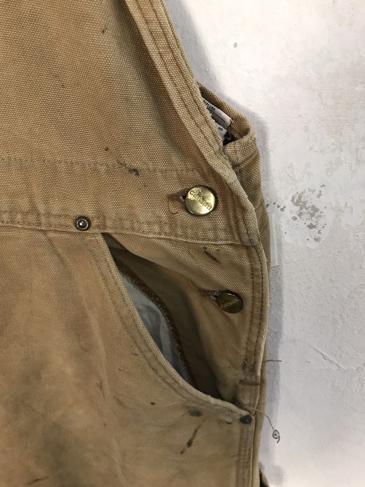 Carhartt 90s Distressed Carhartt Bib Dungaree Overall Carpenter Pant Size US 40 / EU 56 - 23 Thumbnail