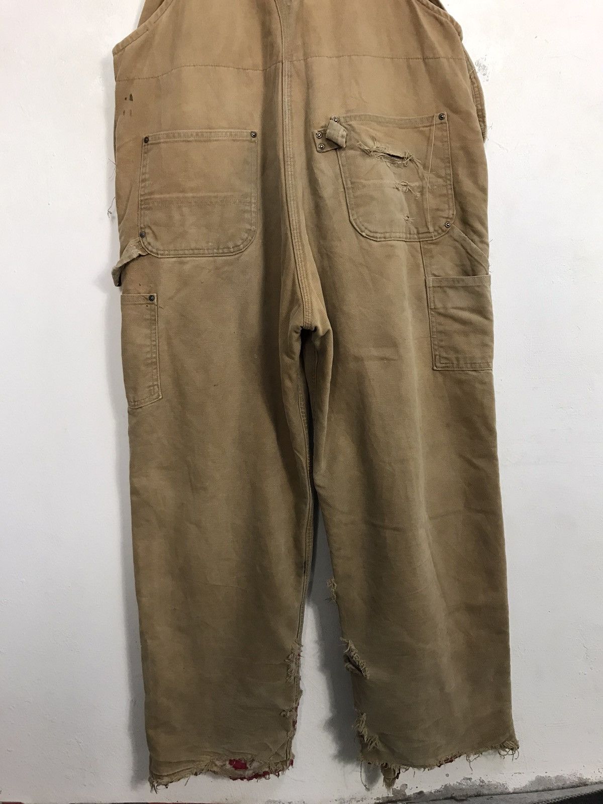 Carhartt 90s Distressed Carhartt Bib Dungaree Overall Carpenter Pant Size US 40 / EU 56 - 4 Thumbnail