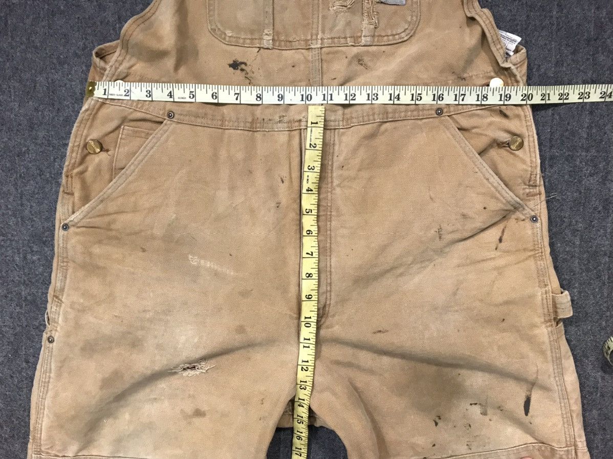 Carhartt 90s Distressed Carhartt Bib Dungaree Overall Carpenter Pant Size US 40 / EU 56 - 10 Thumbnail