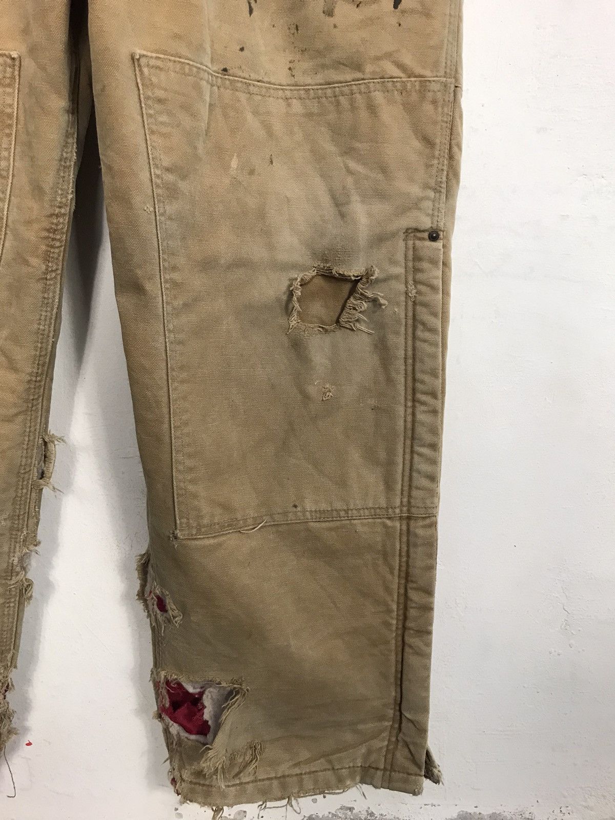 Carhartt 90s Distressed Carhartt Bib Dungaree Overall Carpenter Pant Size US 40 / EU 56 - 20 Thumbnail