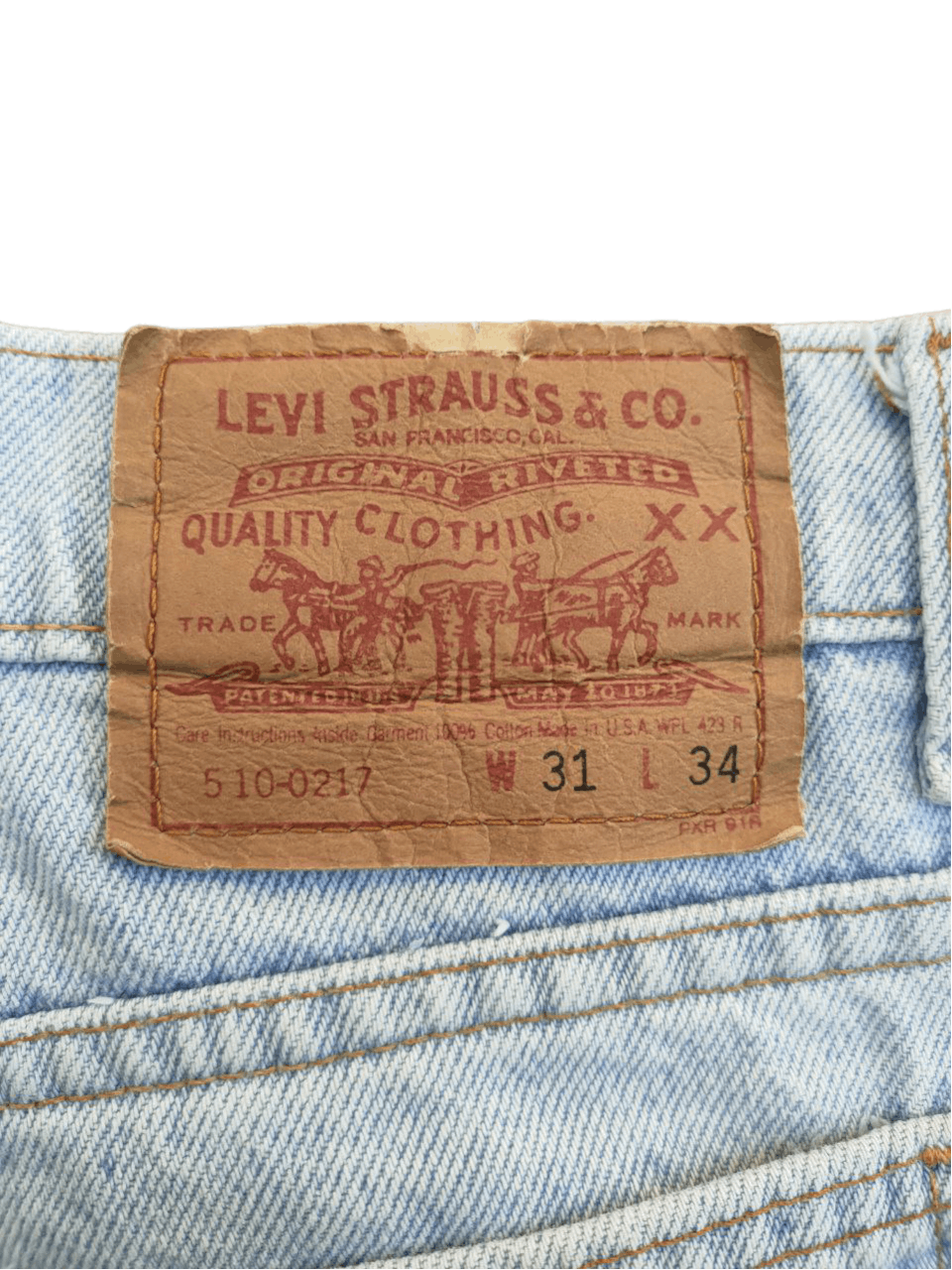 Levi's × Vintage Vtg Levis 510-0217 Light wash denim, USA Made Size US 30 / EU 46 - 7 Thumbnail
