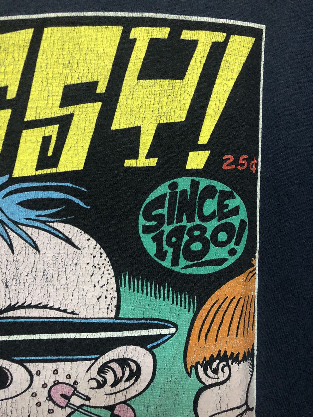 Stussy × Vintage Distress! Vintage Stussy X Peter Bagge Big Print Tee Shirt Size US XL / EU 56 / 4 - 4 Thumbnail