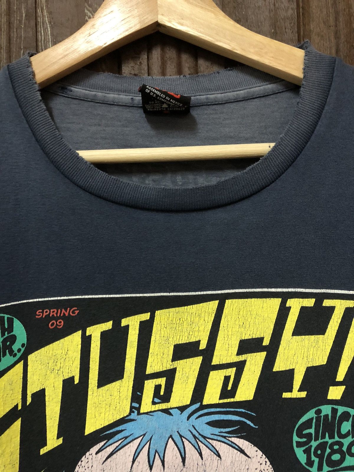 Stussy × Vintage Distress! Vintage Stussy X Peter Bagge Big Print Tee Shirt Size US XL / EU 56 / 4 - 9 Thumbnail