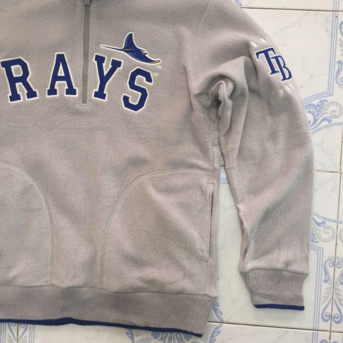 MLB Rays MLB x Uniqlo Half Zip Fleece Sweatshirt Jacket Size US XL / EU 56 / 4 - 2 Thumbnail