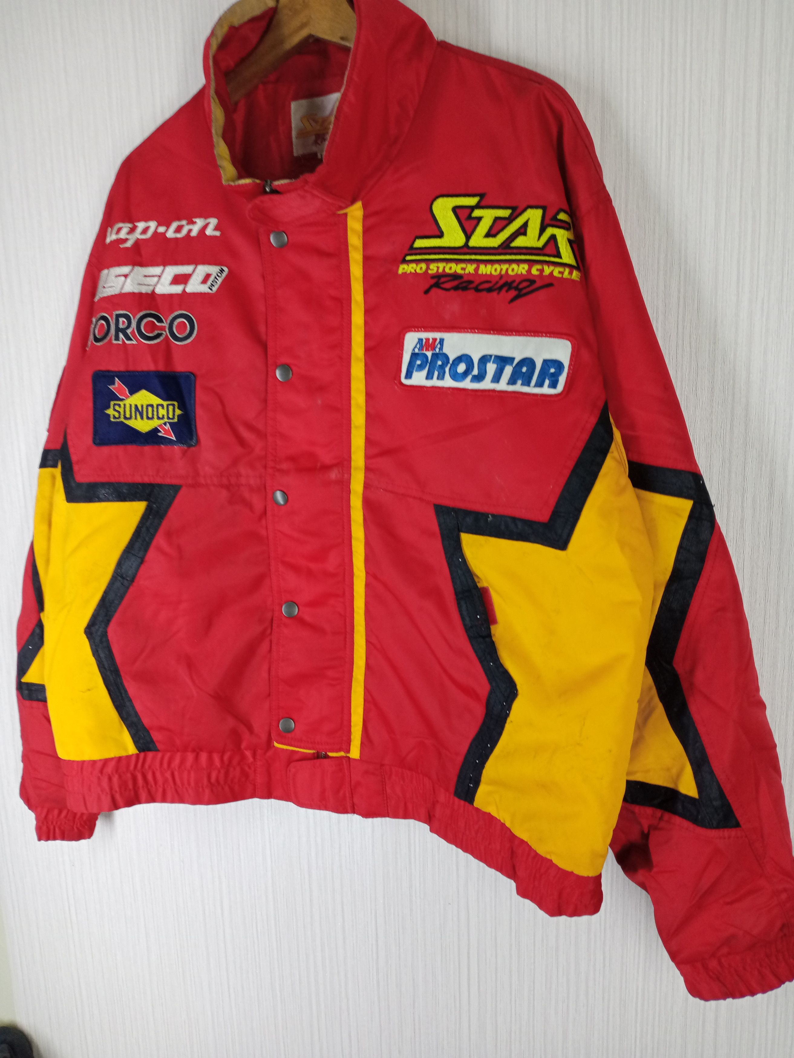 Other VINTAGE STAR MOTOR CYCLE RACING BOMBER JACKET Size US XL / EU 56 / 4 - 4 Thumbnail