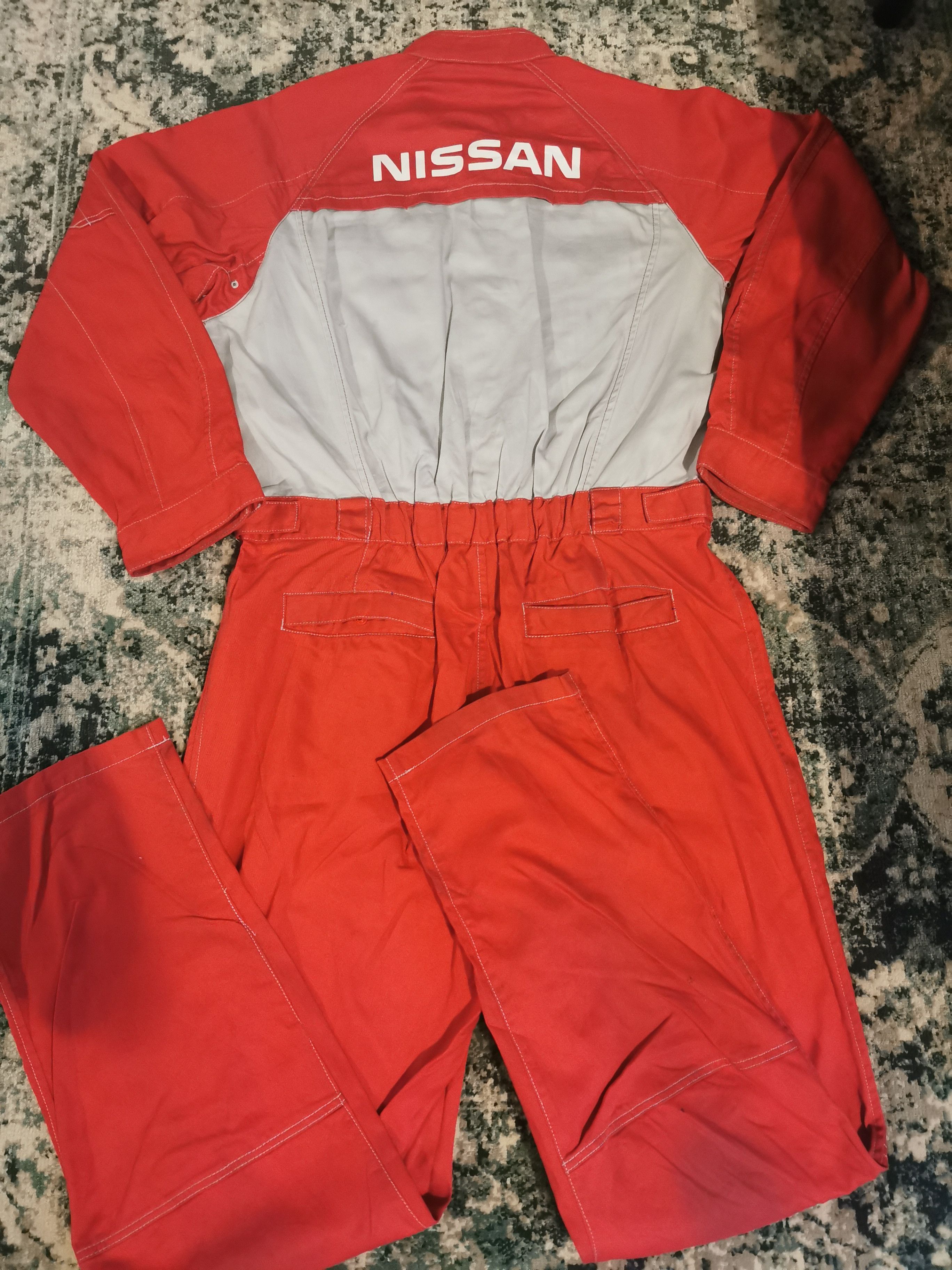 image of Vintage Nissan Nismo Racing Team Technician Workwear Overall in Red, Men's (Size 38)