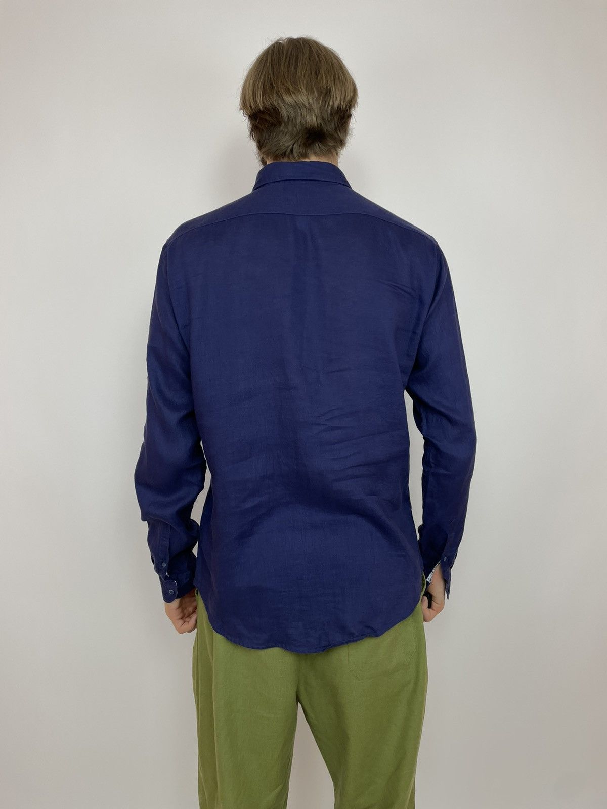 Zara ZARA Linen Shirt Slim Fit Long sleeve Mens size XL Size US XL / EU 56 / 4 - 8 Thumbnail