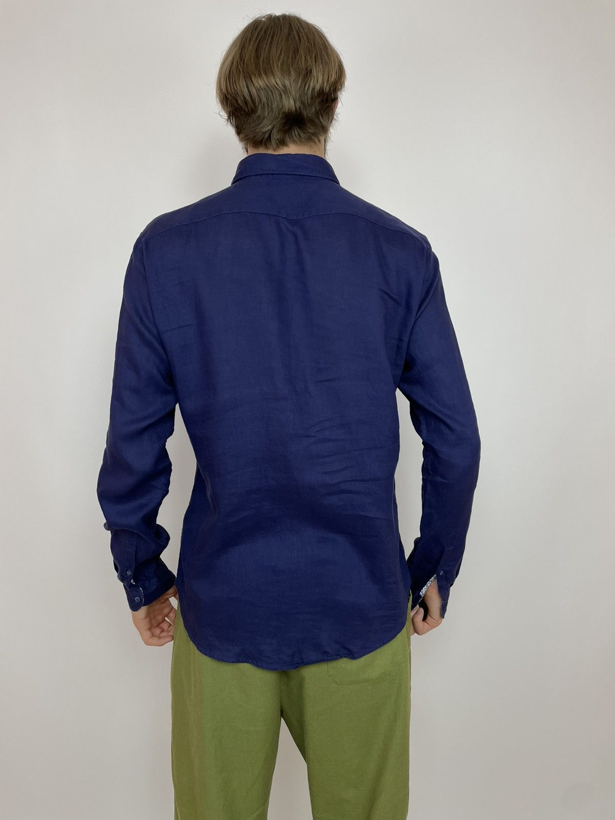 Zara ZARA Linen Shirt Slim Fit Long sleeve Mens size XL Size US XL / EU 56 / 4 - 9 Thumbnail