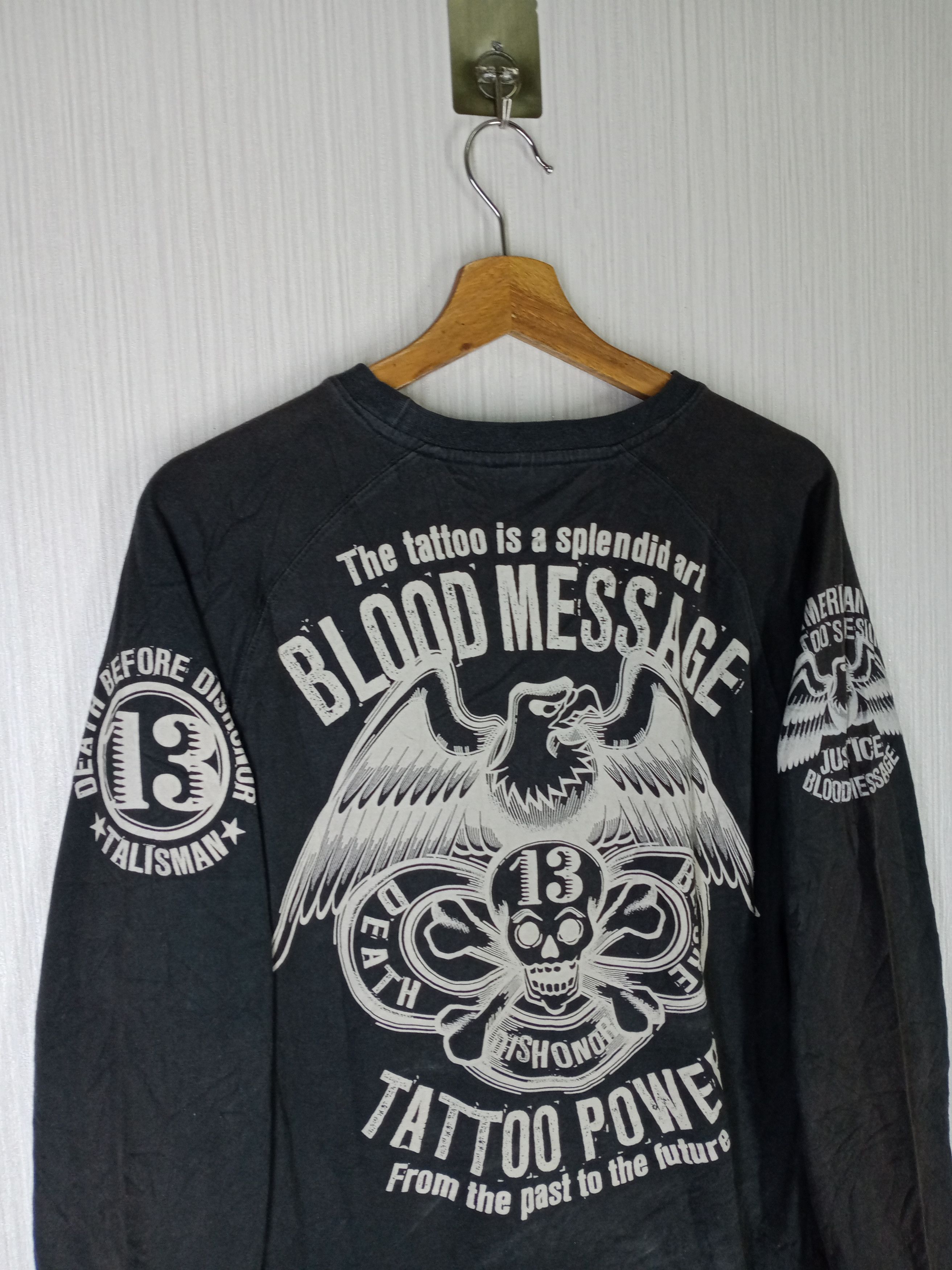 Japanese Brand Rare Vintage Blood Message Tattoo Power Ted Company Tshirt Size US M / EU 48-50 / 2 - 2 Thumbnail