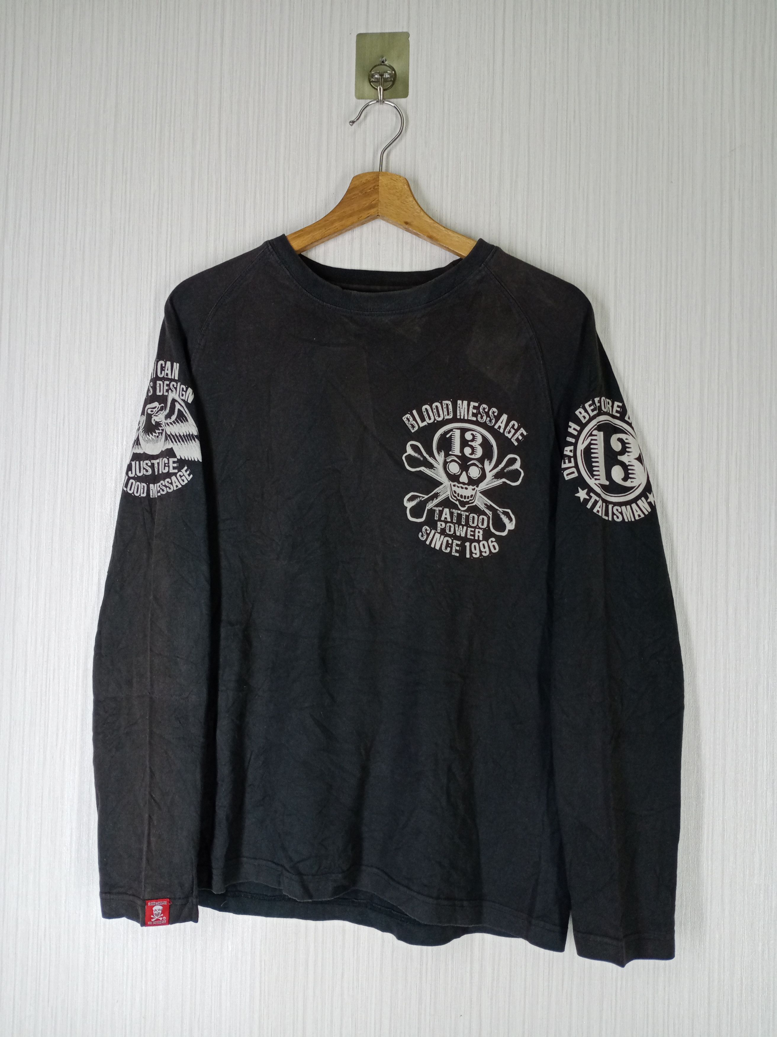 Japanese Brand Rare Vintage Blood Message Tattoo Power Ted Company Tshirt Size US M / EU 48-50 / 2 - 7 Thumbnail
