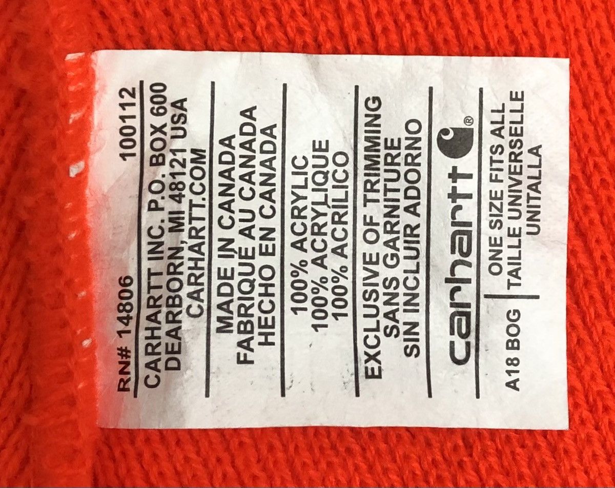 Carhartt Carhartt Knitted Orange Snowcap Size ONE SIZE - 9 Thumbnail