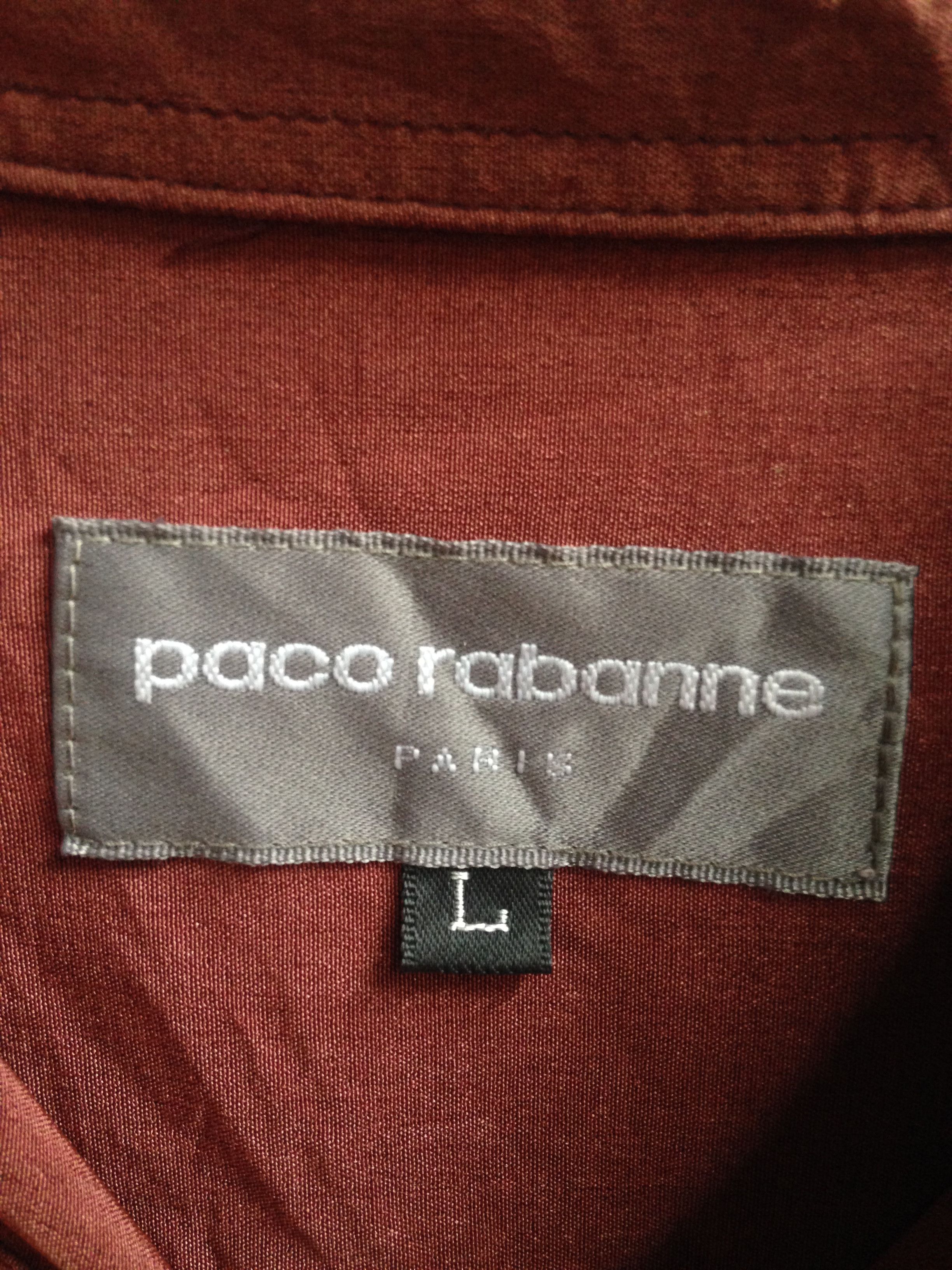 Designer × Other × Paco Rabanne Paco Rabanne Paris Maroon Shirt Size US L / EU 52-54 / 3 - 7 Thumbnail